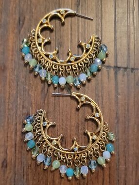 Vintage Graziano Hoop Dangle Earrings